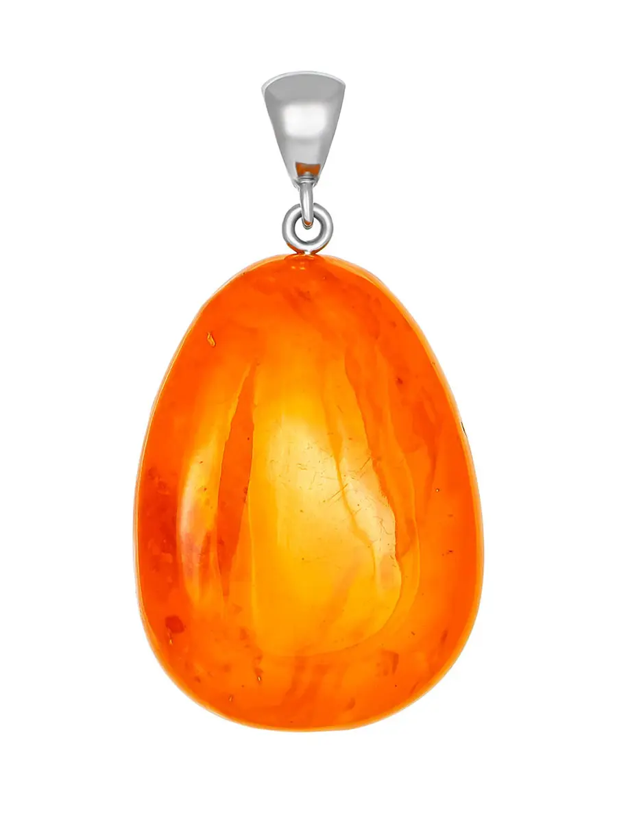 картинка Подвеска из тёмно-медового янтаря с необычной текстурой в онлайн магазине