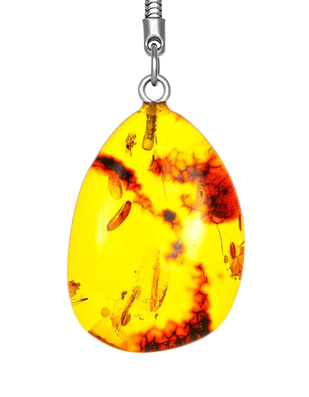 картинка Брелок с кусочком цельного лимонного янтаря в онлайн магазине