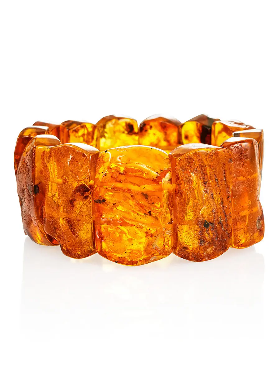 картинка Оригинальный браслет из натурального цельного янтаря «Помпеи» в онлайн магазине