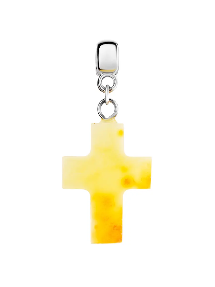 картинка Крестик из цельного медового янтаря в онлайн магазине