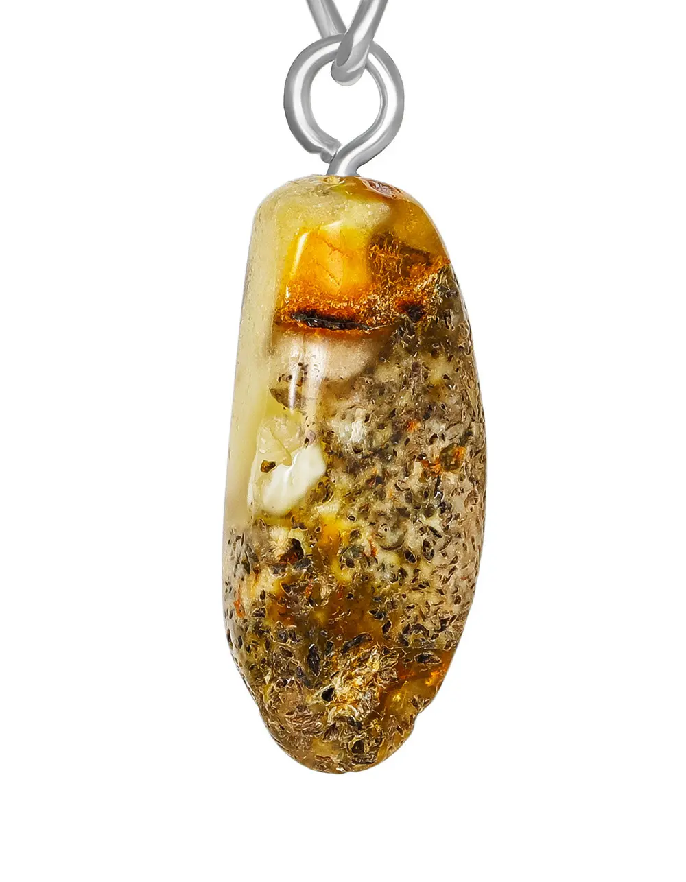 картинка Сувенир-брелок с натуральным янтарём природной формы в онлайн магазине