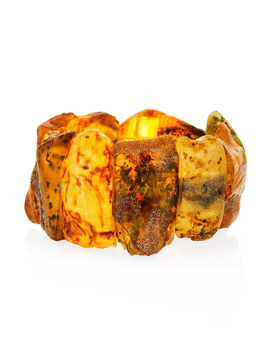 картинка Cтильный яркий браслет «Помпеи» из натурального балтийского янтаря в онлайн магазине