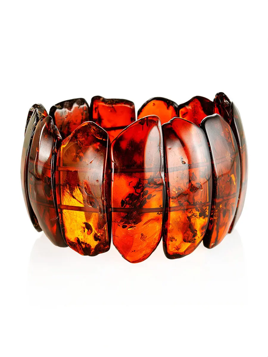 картинка Роскошный браслет из натурального янтаря «Помпеи» в онлайн магазине