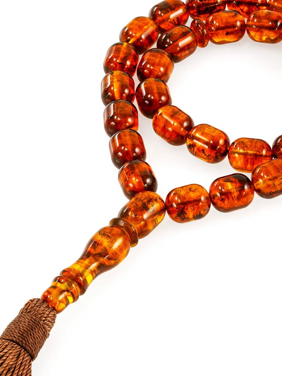 картинка Четки из натурального формованного янтаря «Пестрые бочонки» в онлайн магазине