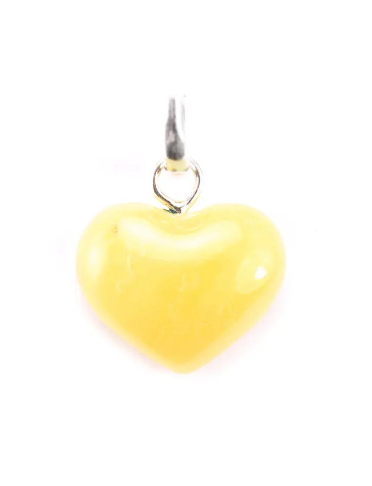 картинка Подвеска из натурального янтаря «Сердце медовое» в онлайн магазине
