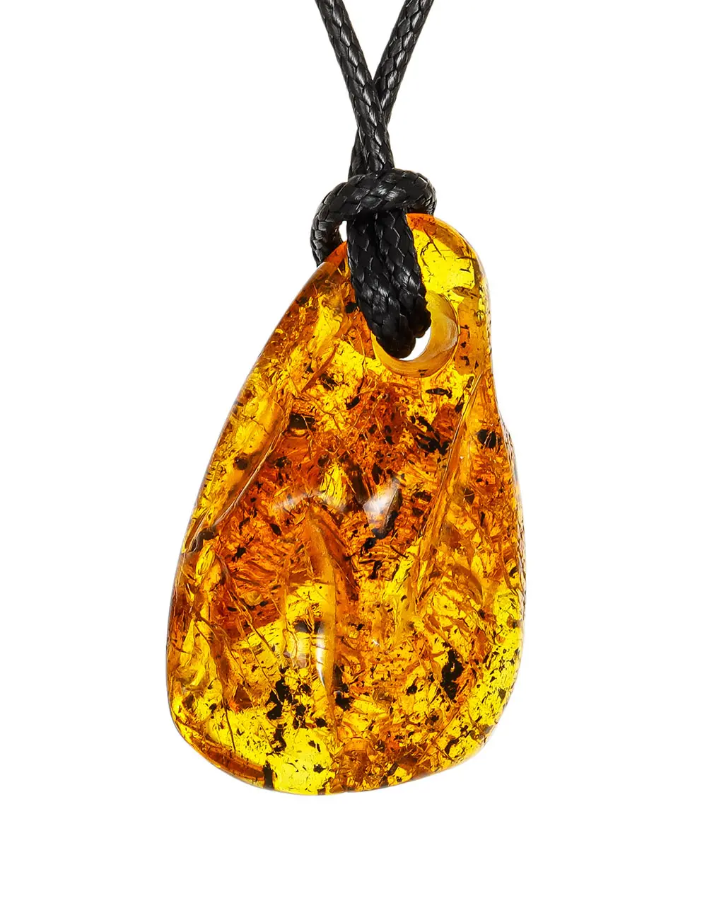 картинка Кулон из янтаря цвета зеленого чая в онлайн магазине