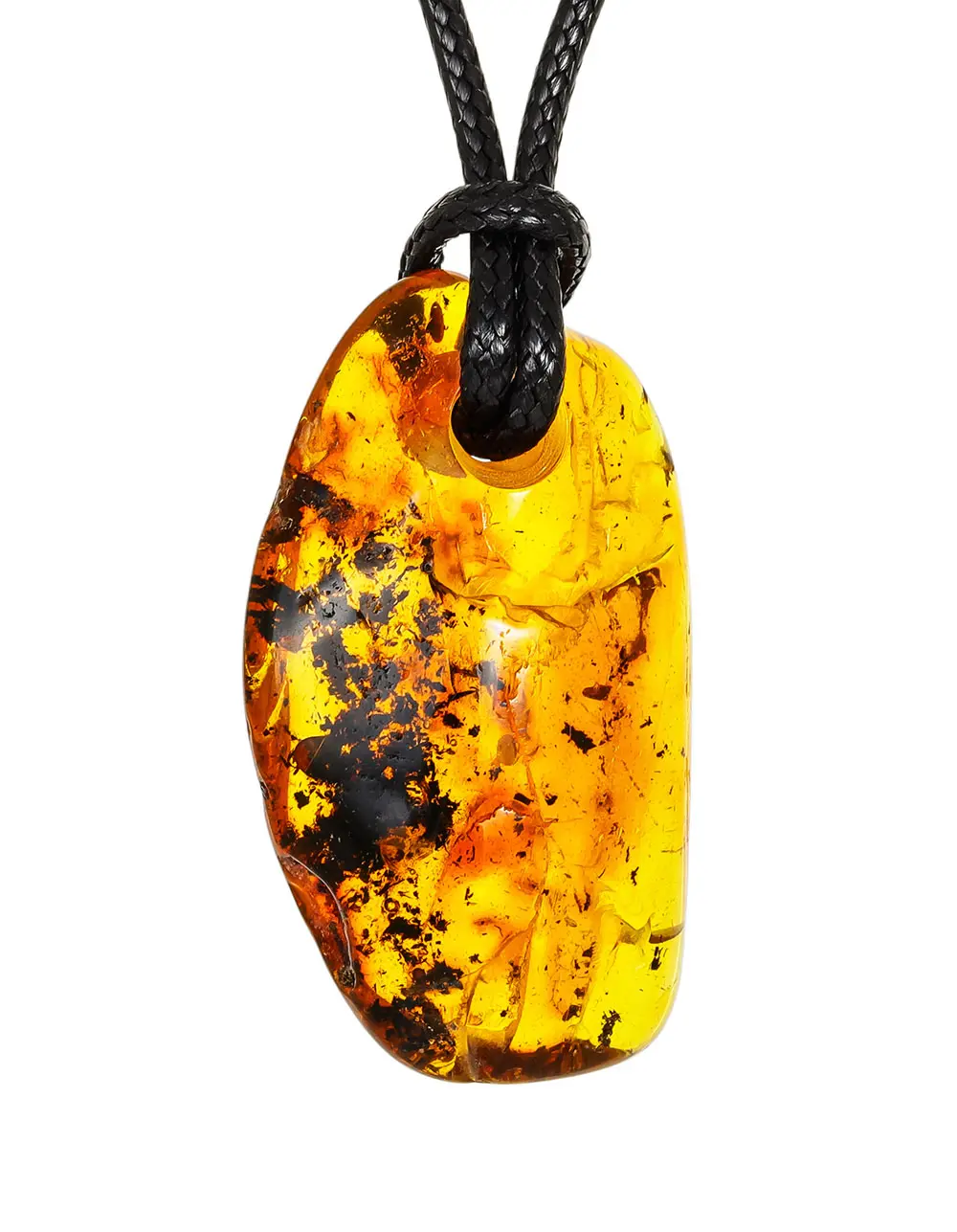 картинка Подвеска из натурального балтийского янтаря с природной текстурой в онлайн магазине