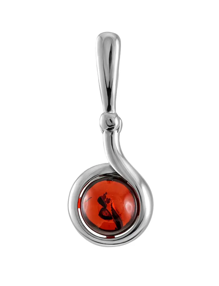 картинка Кулон из натурального балтийского янтаря и серебра «Ягодка» в онлайн магазине