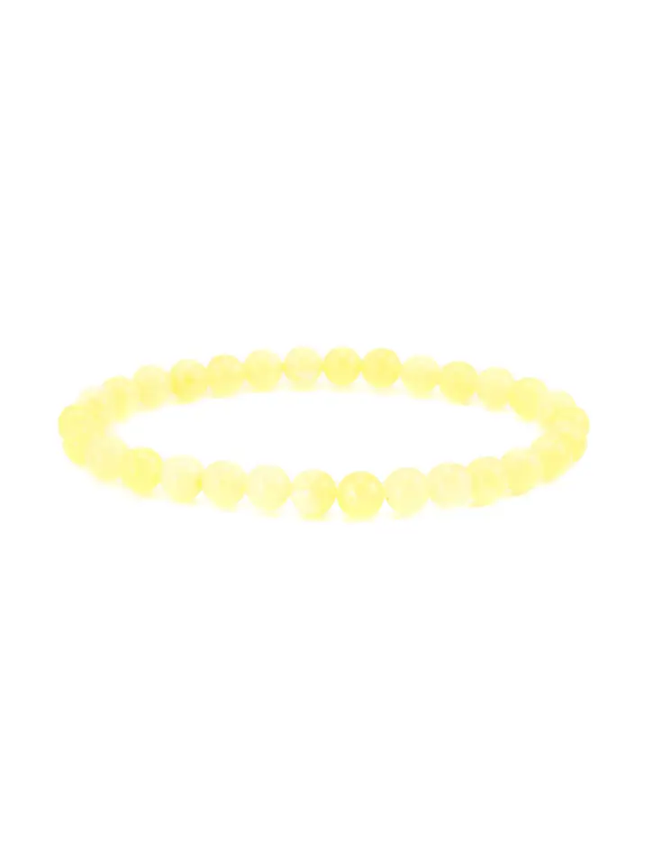 картинка Браслет «Янтарные шары» из лимонного матового янтаря в онлайн магазине