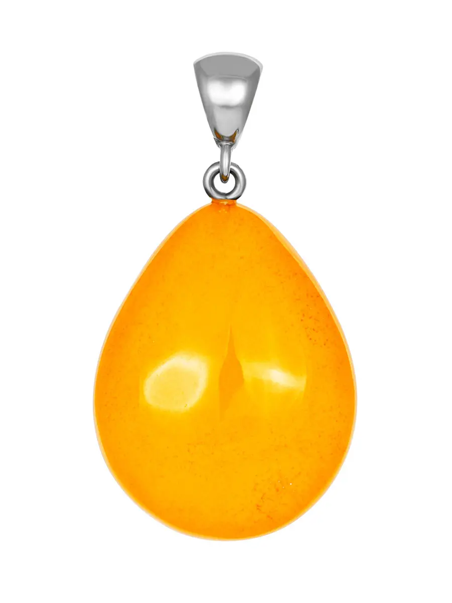 картинка Подвеска из натурального янтаря красивого медового цвета в онлайн магазине
