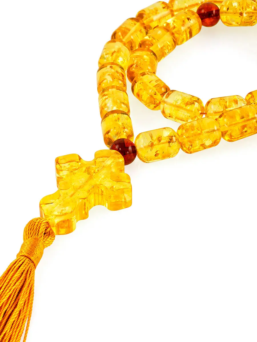 картинка Православные чётки из янтаря «Бочонок лимонный мелкий» в онлайн магазине