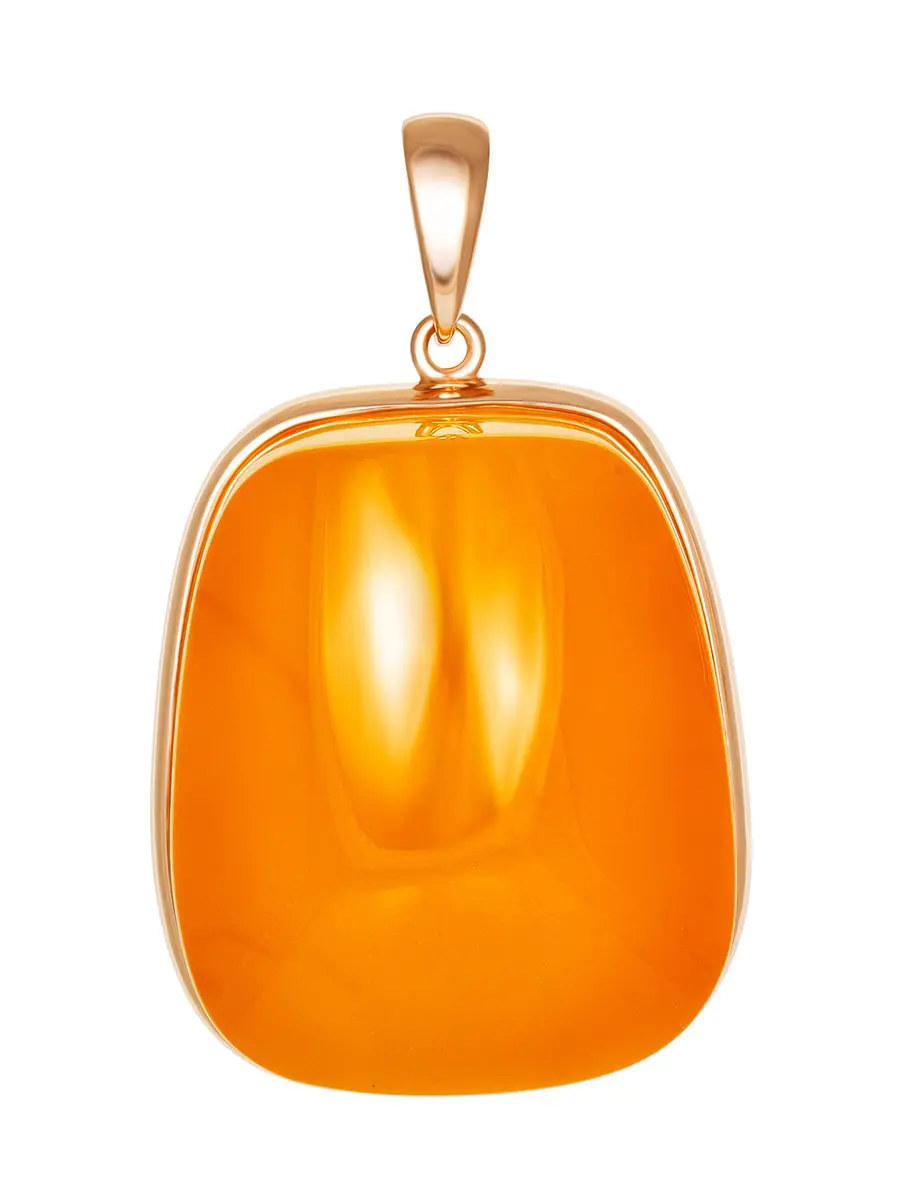 картинка Подвеска из натурального янтаря медового цвета в онлайн магазине