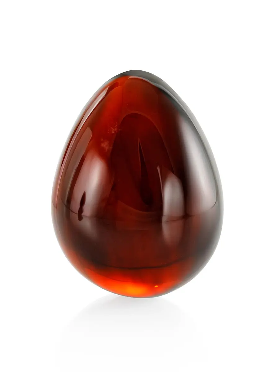 картинка Сувенирный кусочек янтаря-капля насыщенного тёмно-вишнёвого цвета в онлайн магазине