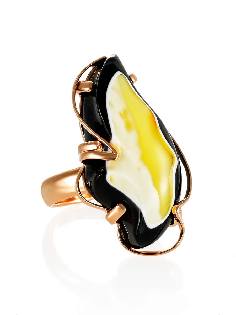 картинка Яркое кольцо «Пантера» в позолоченном серебре в онлайн магазине