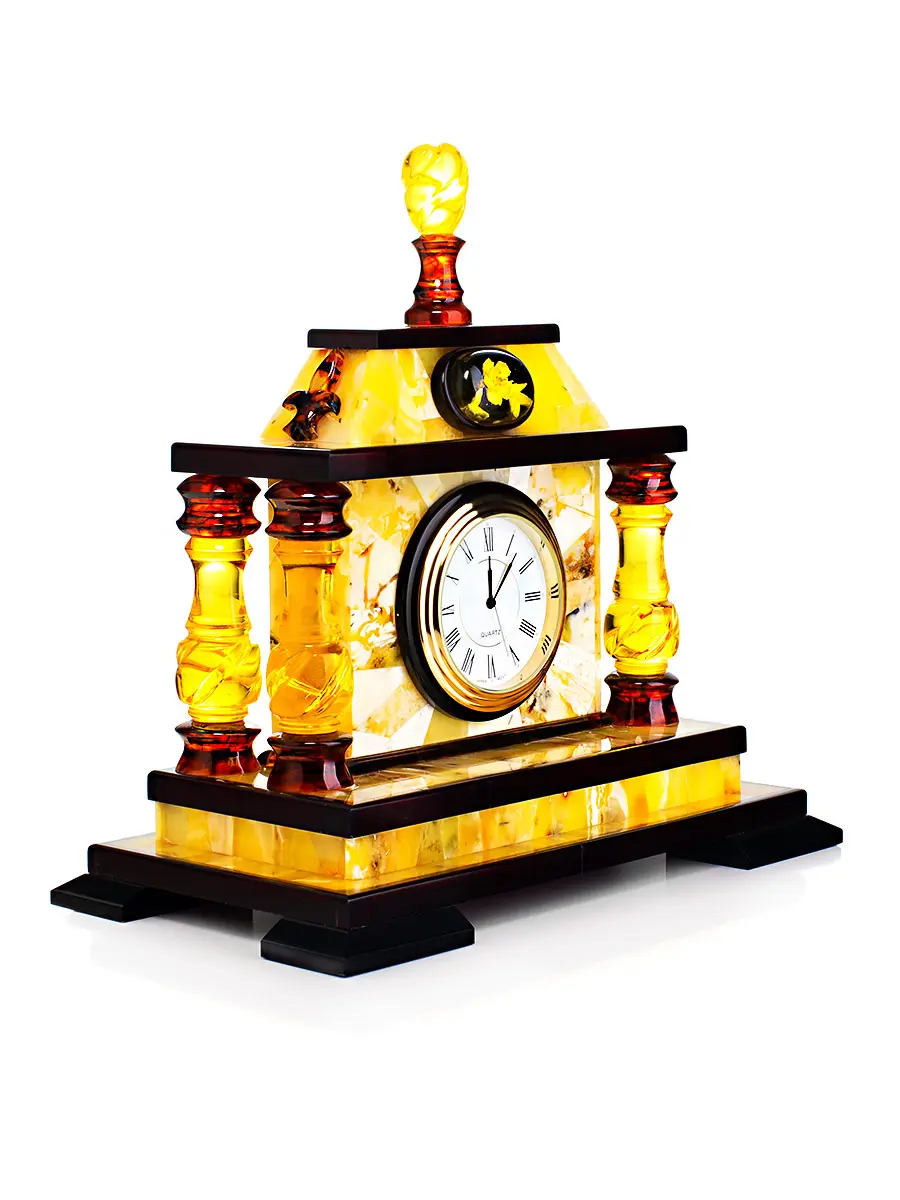 картинка Настольные часы из натурального балтийского янтаря в онлайн магазине