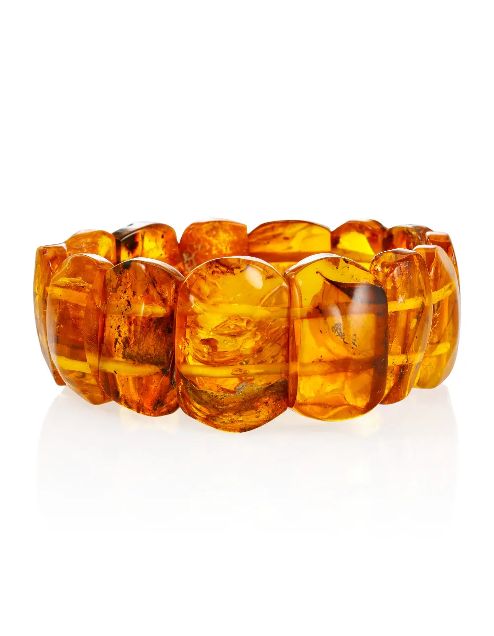 картинка Оригинальный браслет из натурального цельного янтаря «Помпеи» в онлайн магазине