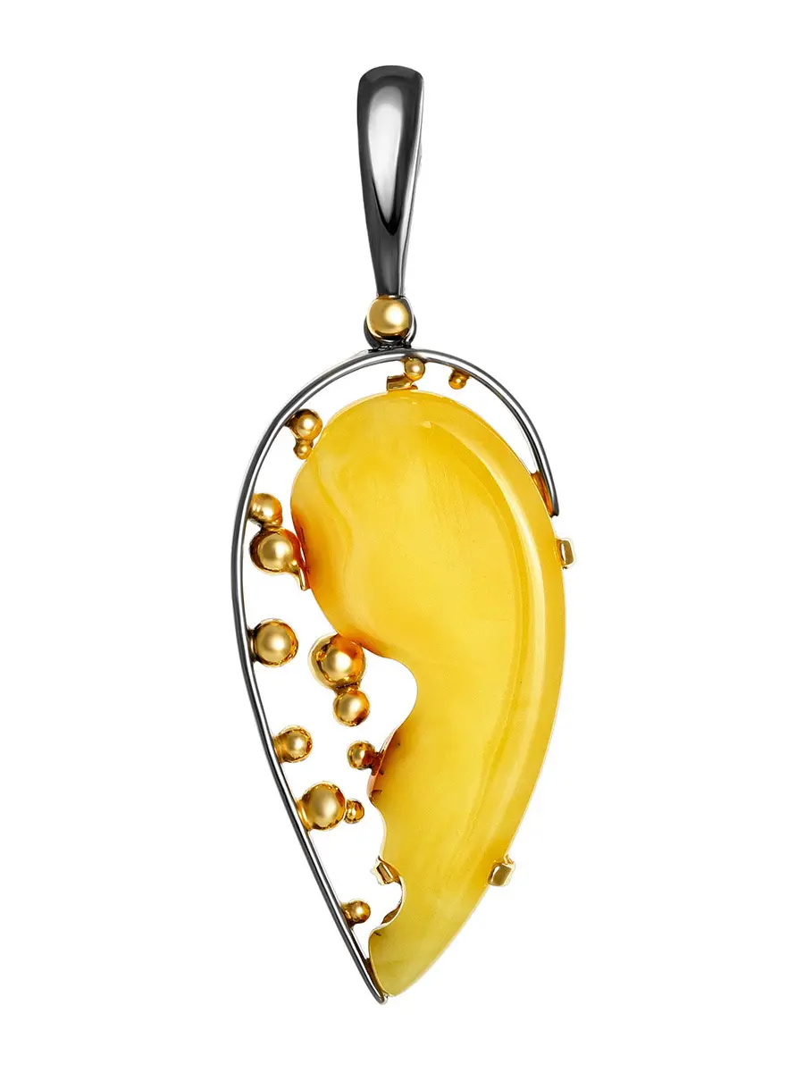картинка Роскошная подвеска из янтаря медового цвета «Версаль» в онлайн магазине