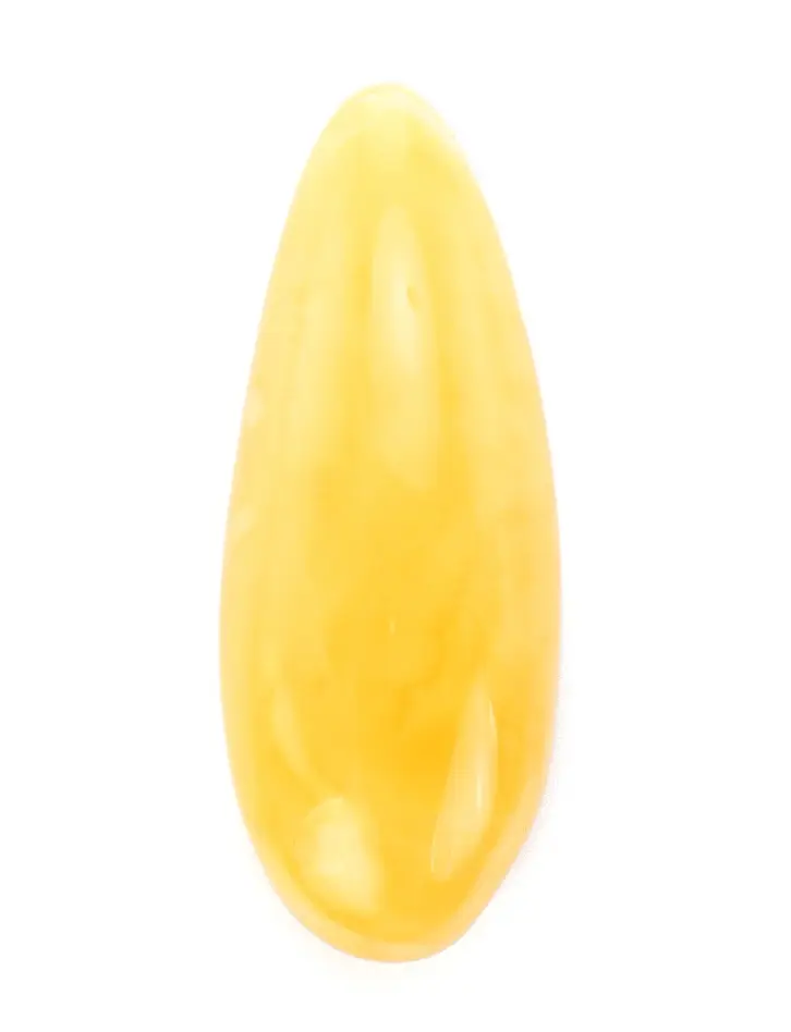 картинка Удлинённый кусочек натурального балтийского янтаря медового цвета 44х17х12 мм в онлайн магазине