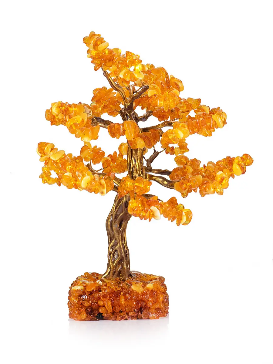 картинка Небольшое изящное дерево из янтаря на подставке в онлайн магазине