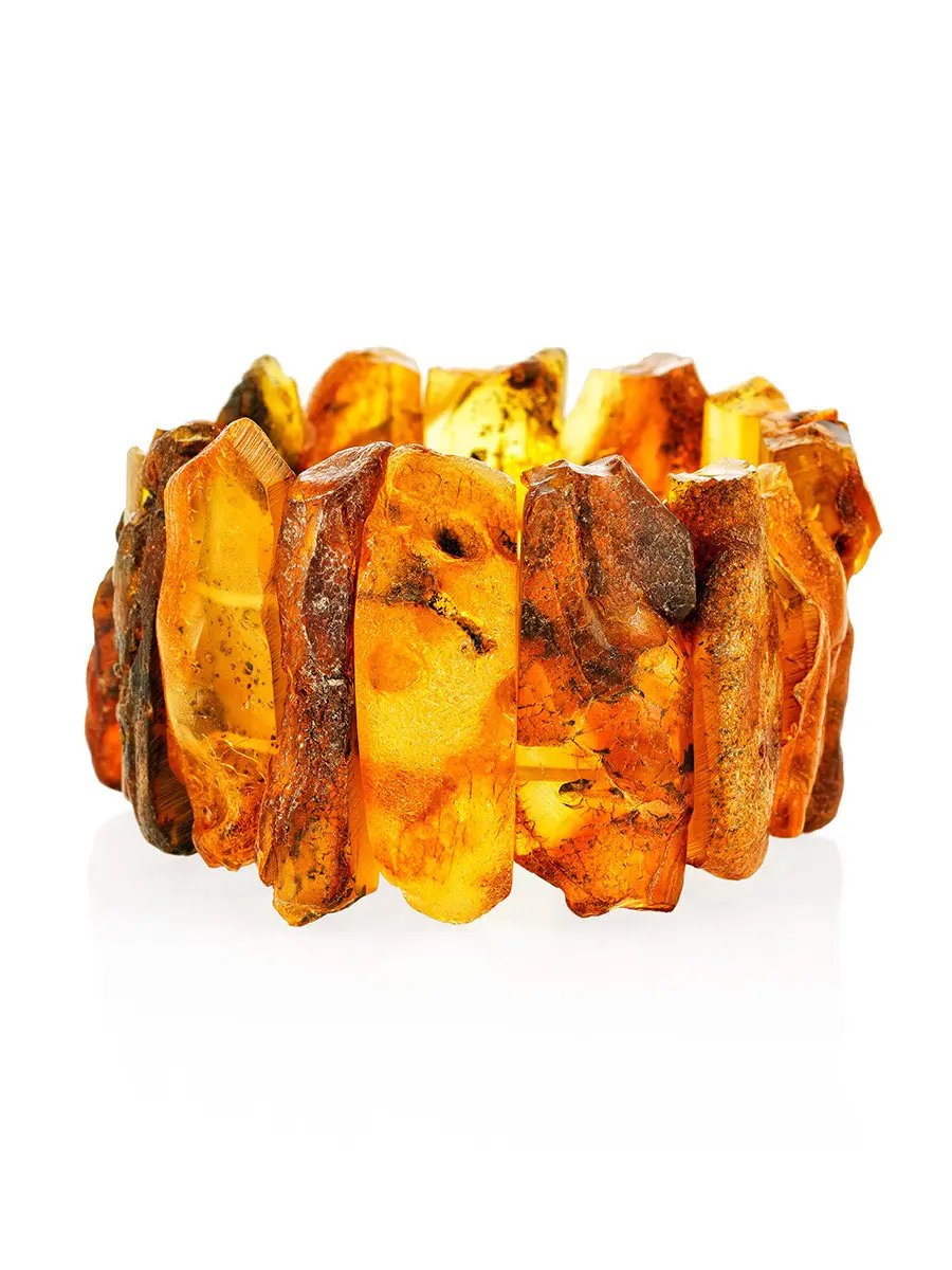 картинка Эффектный браслет из натурального балтийского янтаря «Помпеи» в онлайн магазине