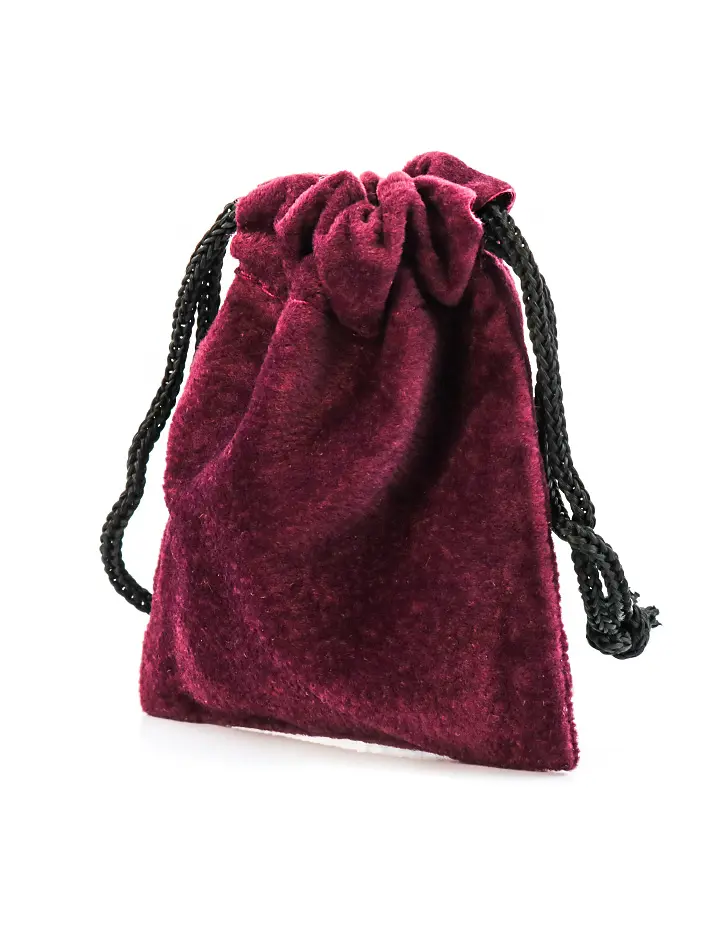 картинка Бархатный подарочный мешочек винного цвета, затягивающийся на шнурок 6 х 7 см в онлайн магазине