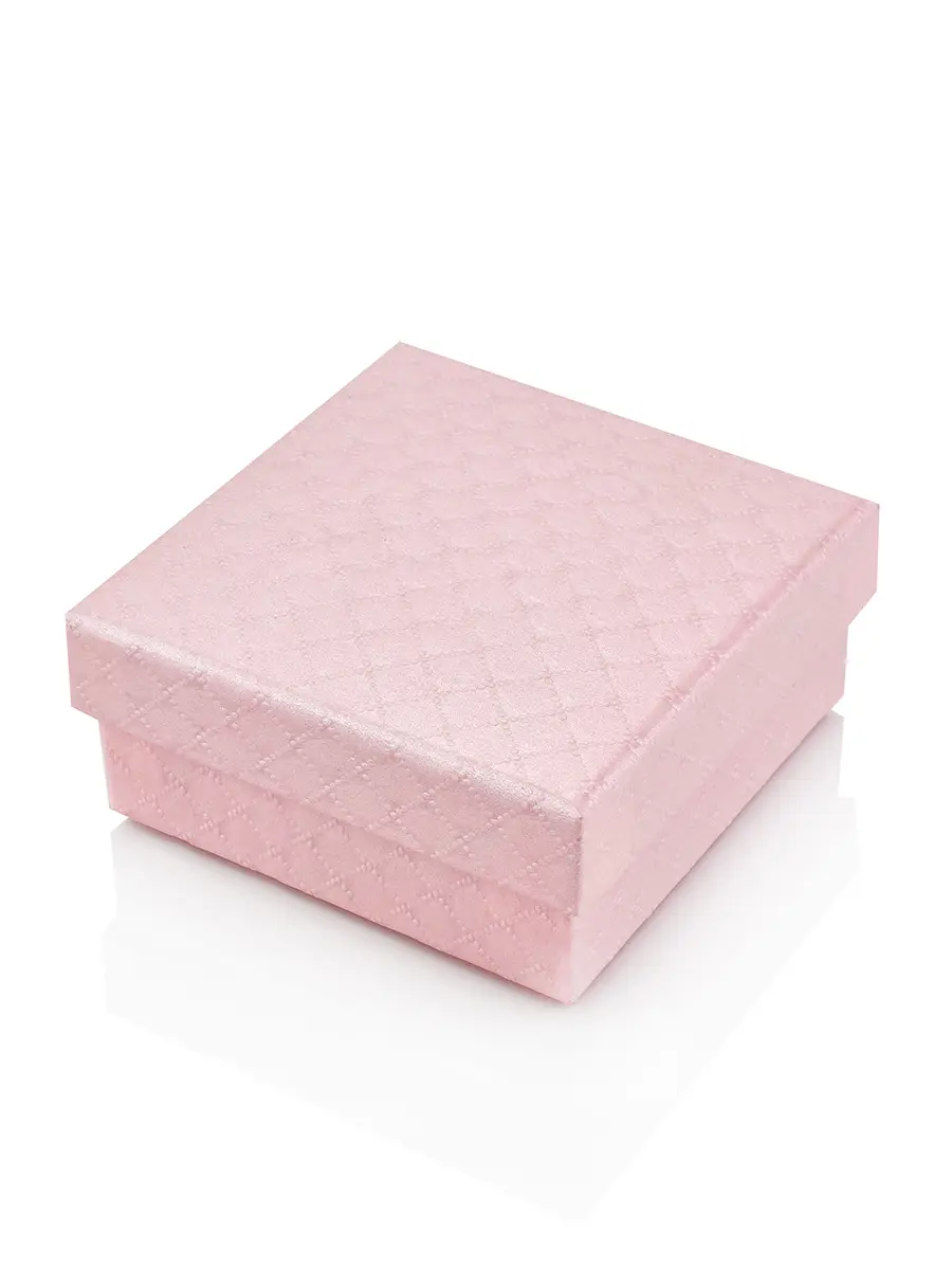 картинка Подарочная коробочка 60х60х30 мм розовая фактурная в онлайн магазине