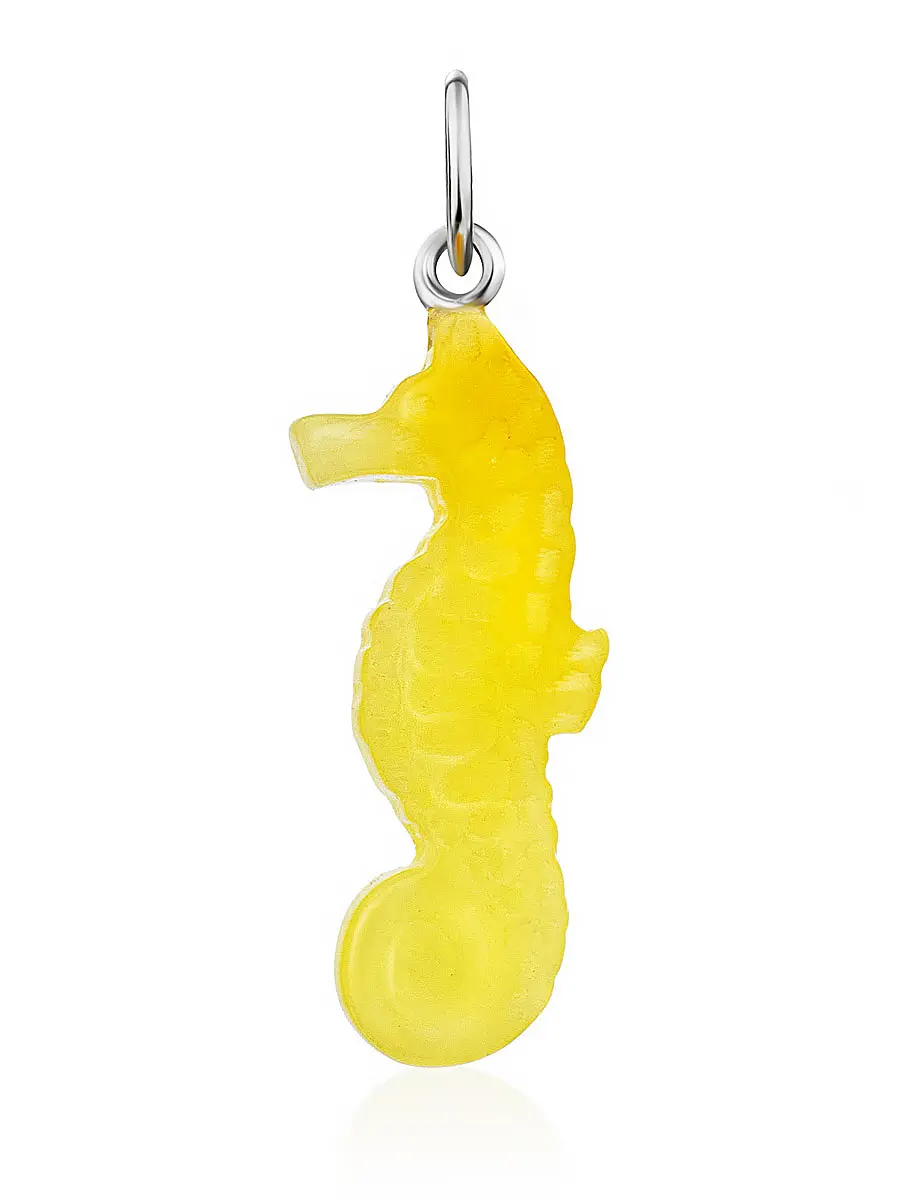 картинка Подвеска «Морской конёк» из натурального медового янтаря в онлайн магазине