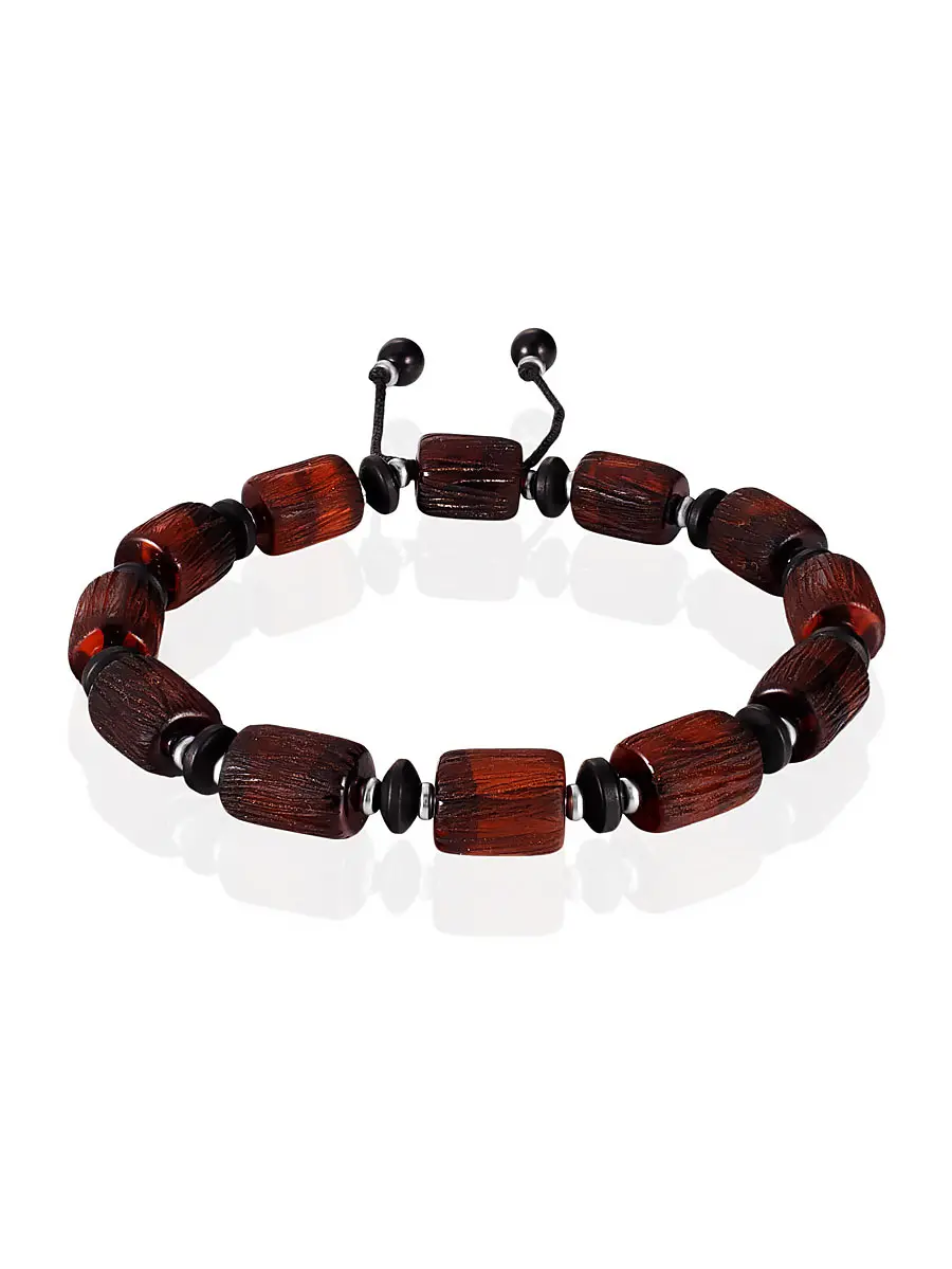 картинка Браслет «Индонезия» из фактурного янтаря в онлайн магазине