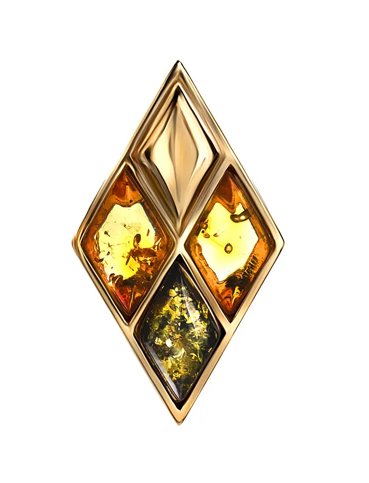 картинка Подвеска из янтаря двух цветов «Коломбина» в онлайн магазине