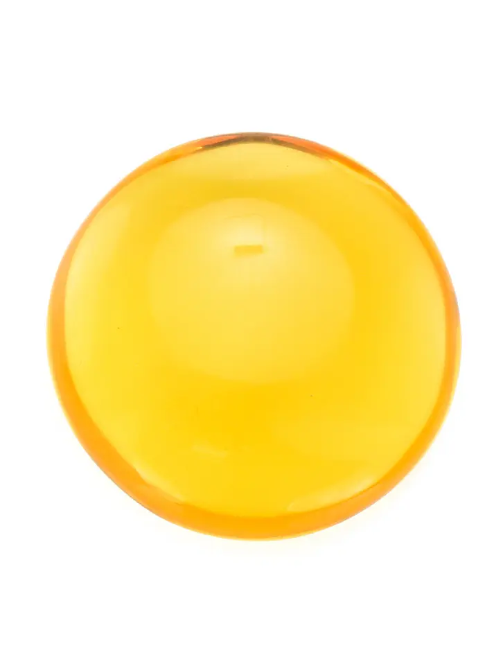 картинка Безупречный по форме и чистоте сувенирный янтарь лимонного цвета 29х29х12 мм в онлайн магазине