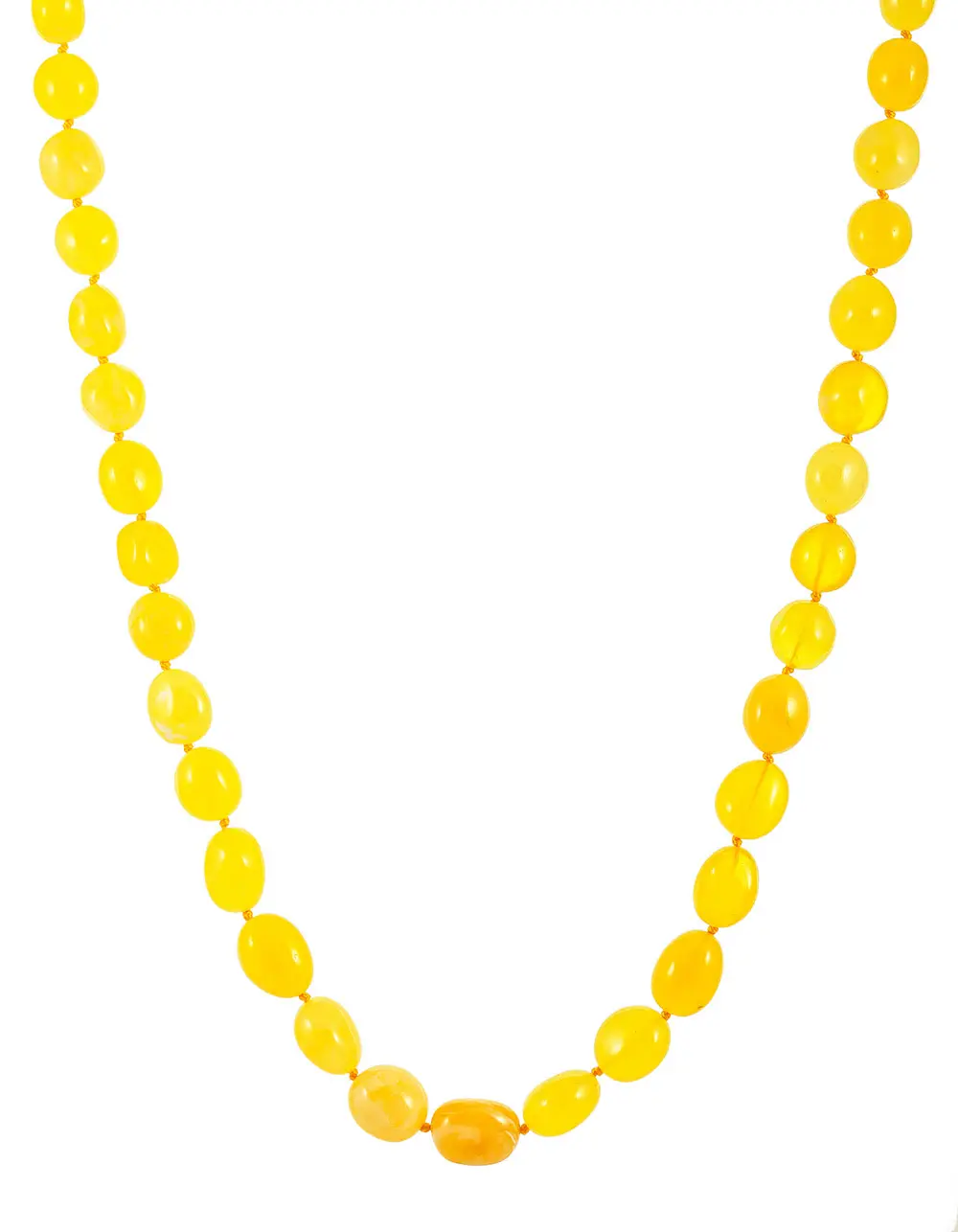 картинка Нежные бусы из балтийского медового янтаря «Слива» в онлайн магазине