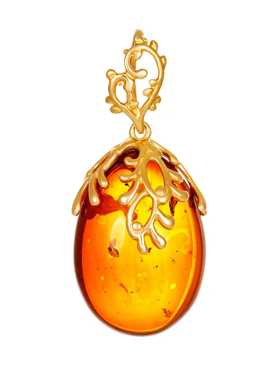 картинка Красивый кулон «Версаль» из коньячного янтаря в онлайн магазине