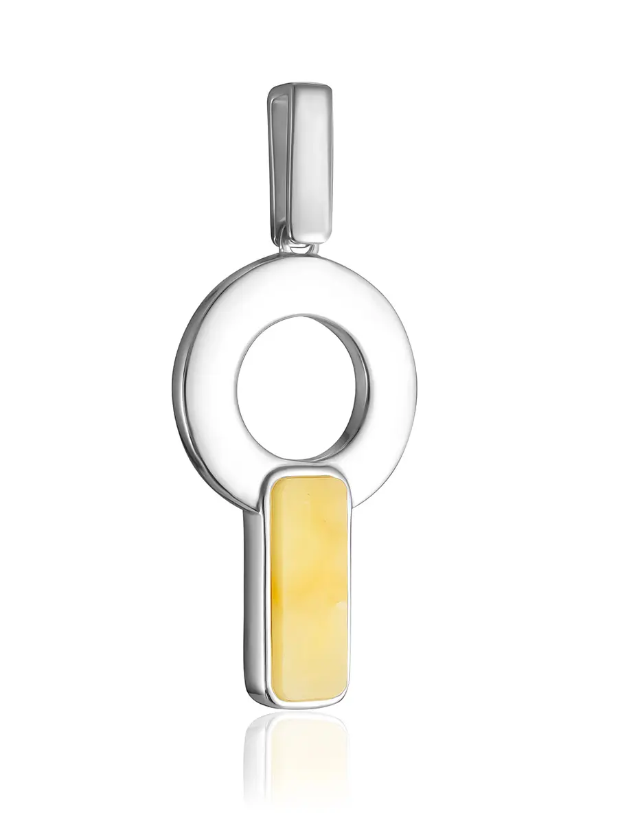 картинка Оригинальная подвеска с медовым янтарём London в онлайн магазине