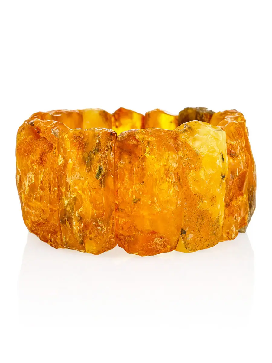 картинка Лечебный браслет из балтийского нешлифованного янтаря «Помпеи» в онлайн магазине