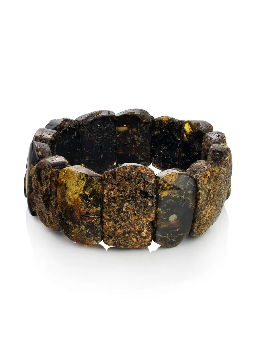 картинка Эффектный браслет из натурального балтийского янтаря «Помпеи» в онлайн магазине