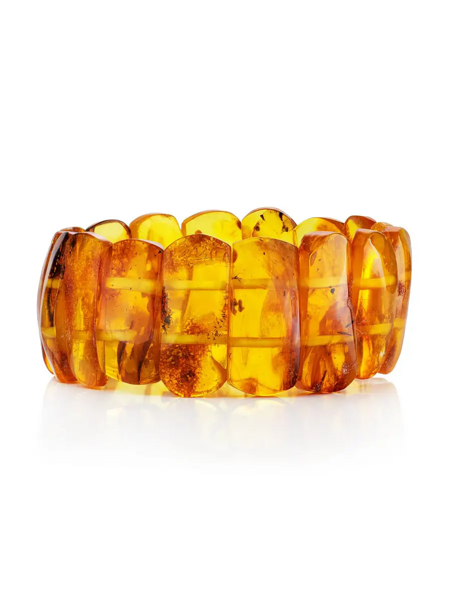 картинка Золотистый браслет «Помпеи» из натурального балтийского янтаря в онлайн магазине