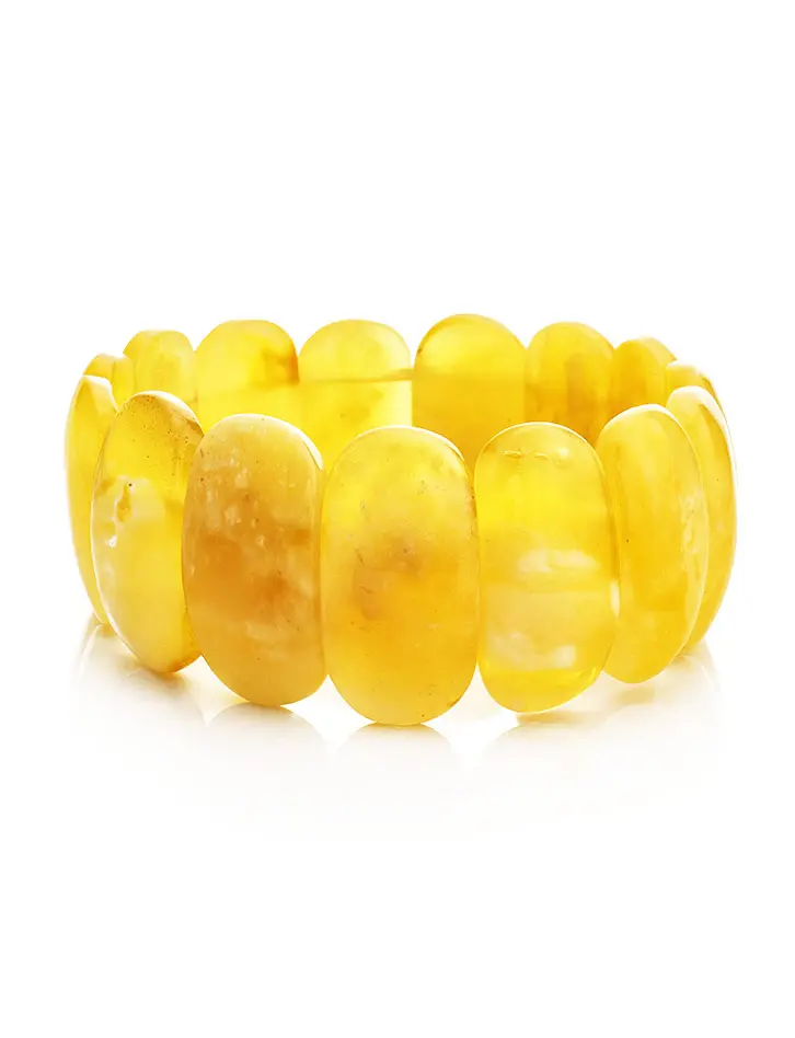 картинка Браслет из натурального цельного янтаря медового цвета в онлайн магазине