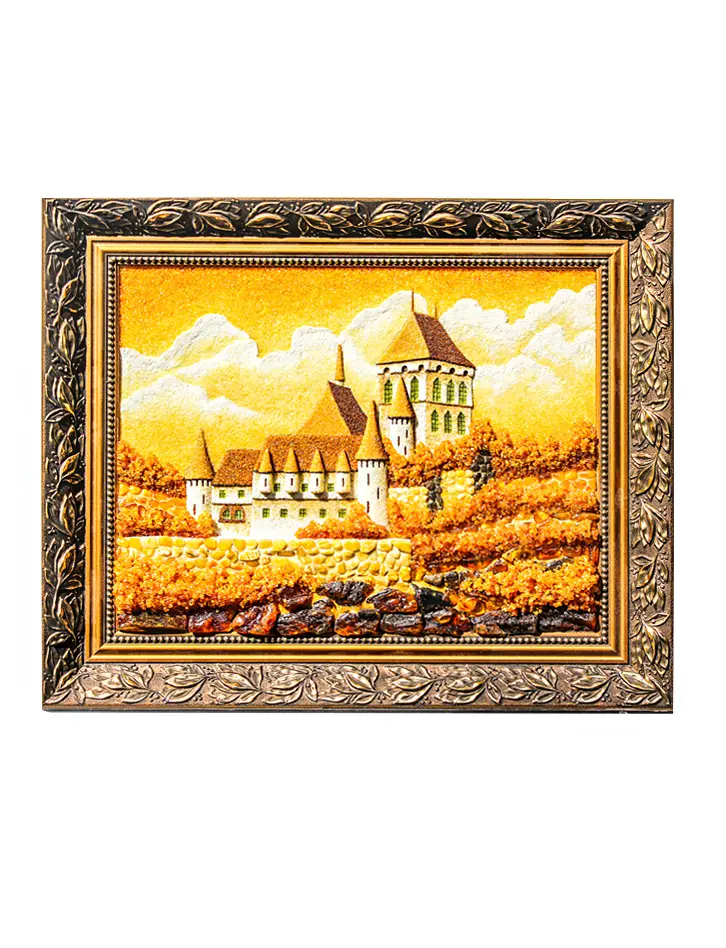 картинка Панно из натурального янтаря «Чешский замок» в онлайн магазине