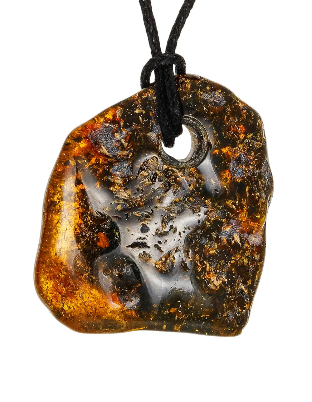картинка Янтарная подвеска природной формы в онлайн магазине