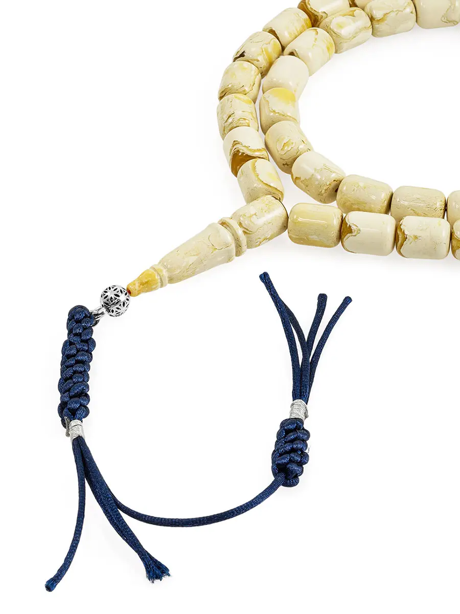 картинка Чётки из натурального формованного белого янтаря в онлайн магазине