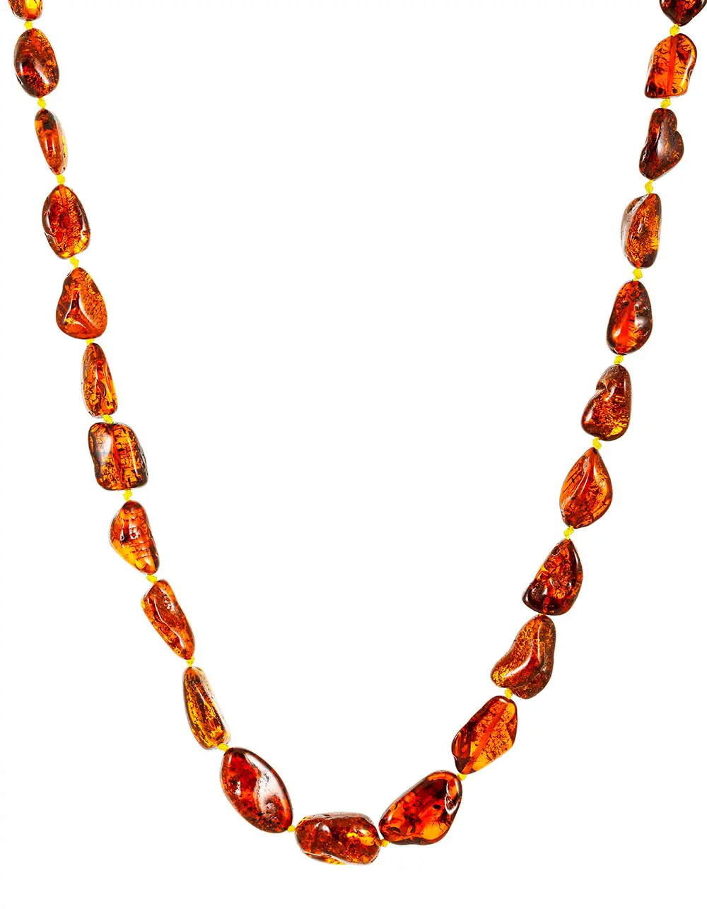картинка Бусы из натурального янтаря «Леденцы коньячные» в онлайн магазине