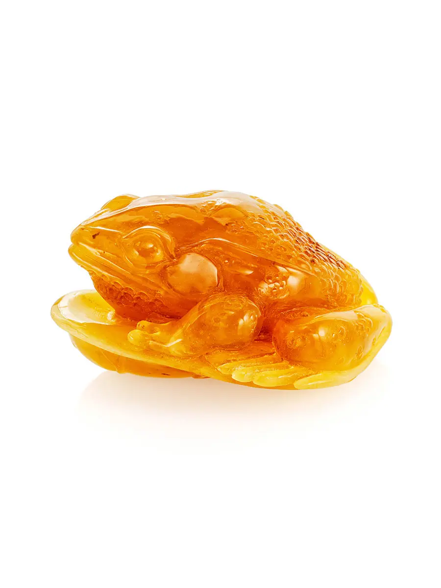 картинка Сувенир из натурального цельного балтийского янтаря «Лягушка» в онлайн магазине
