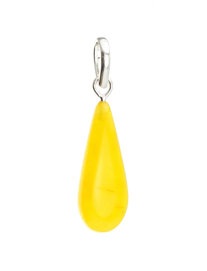 картинка Кулон-капля из янтаря насыщенного медового цвета в онлайн магазине