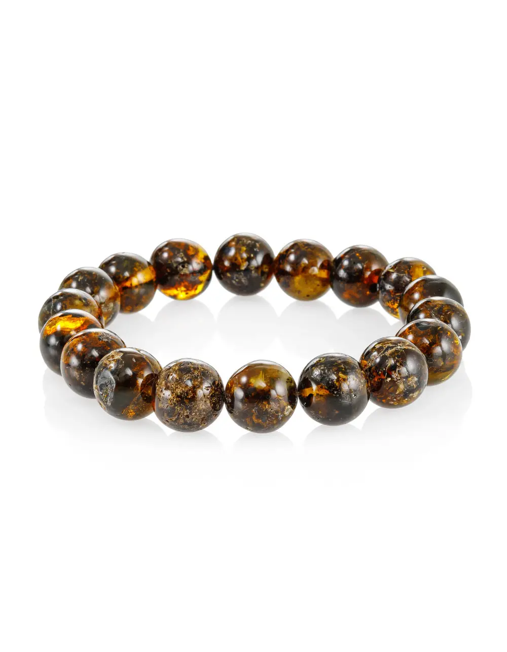 картинка Браслет из натурального текстурного янтаря «Метеорит» в онлайн магазине