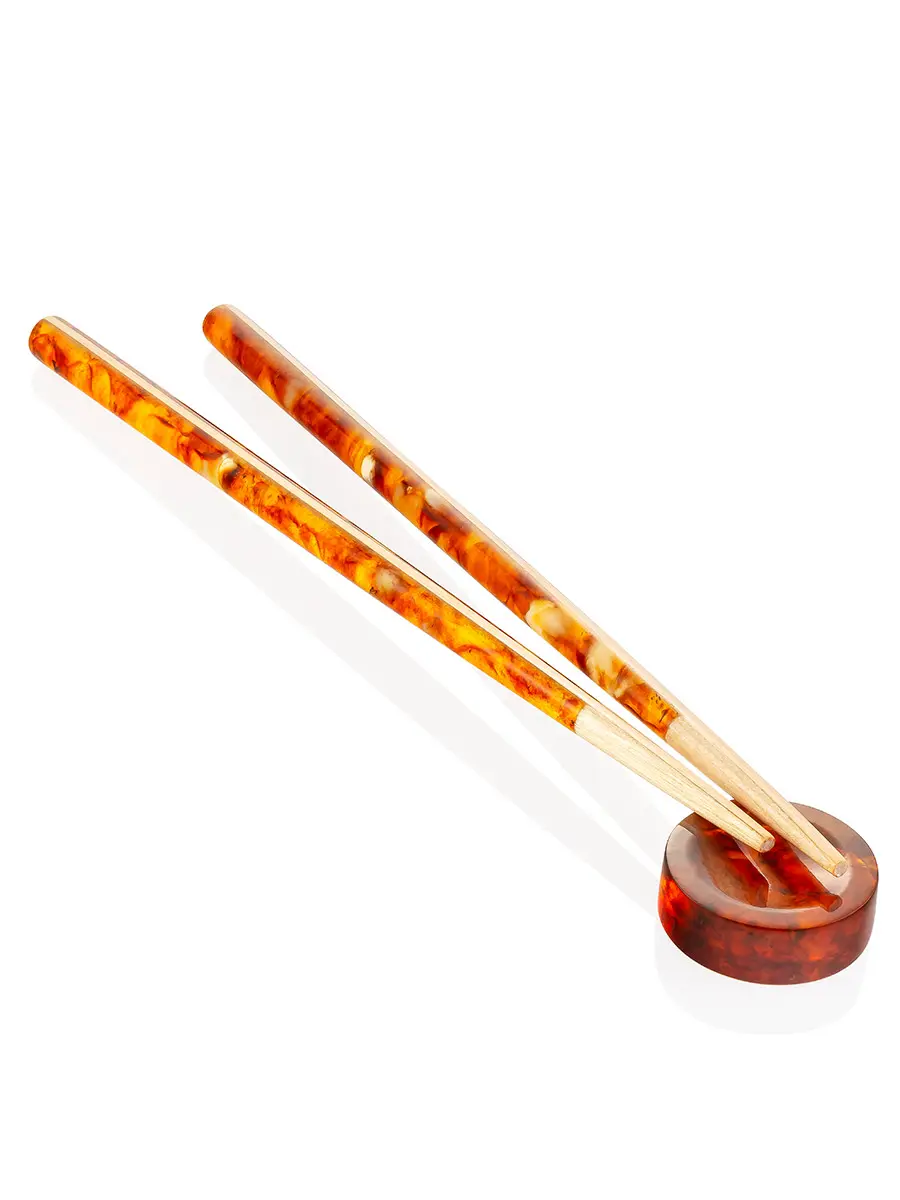 картинка Китайские палочки для еды из натурального янтаря и бука в онлайн магазине