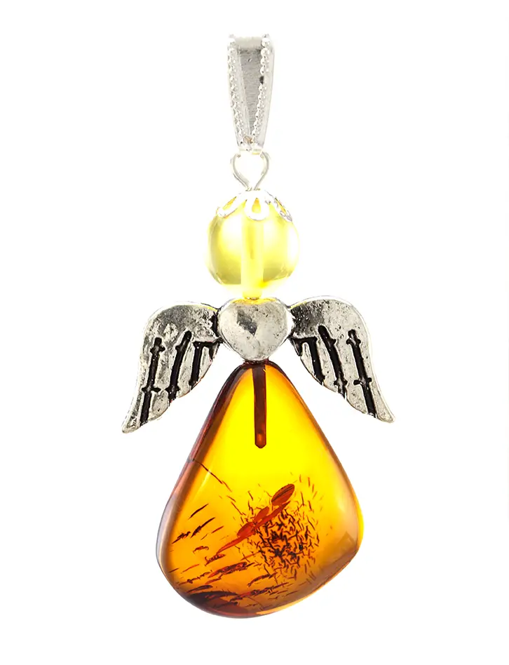 картинка Кулон из натурального балтийского янтаря «Ангелок» в онлайн магазине
