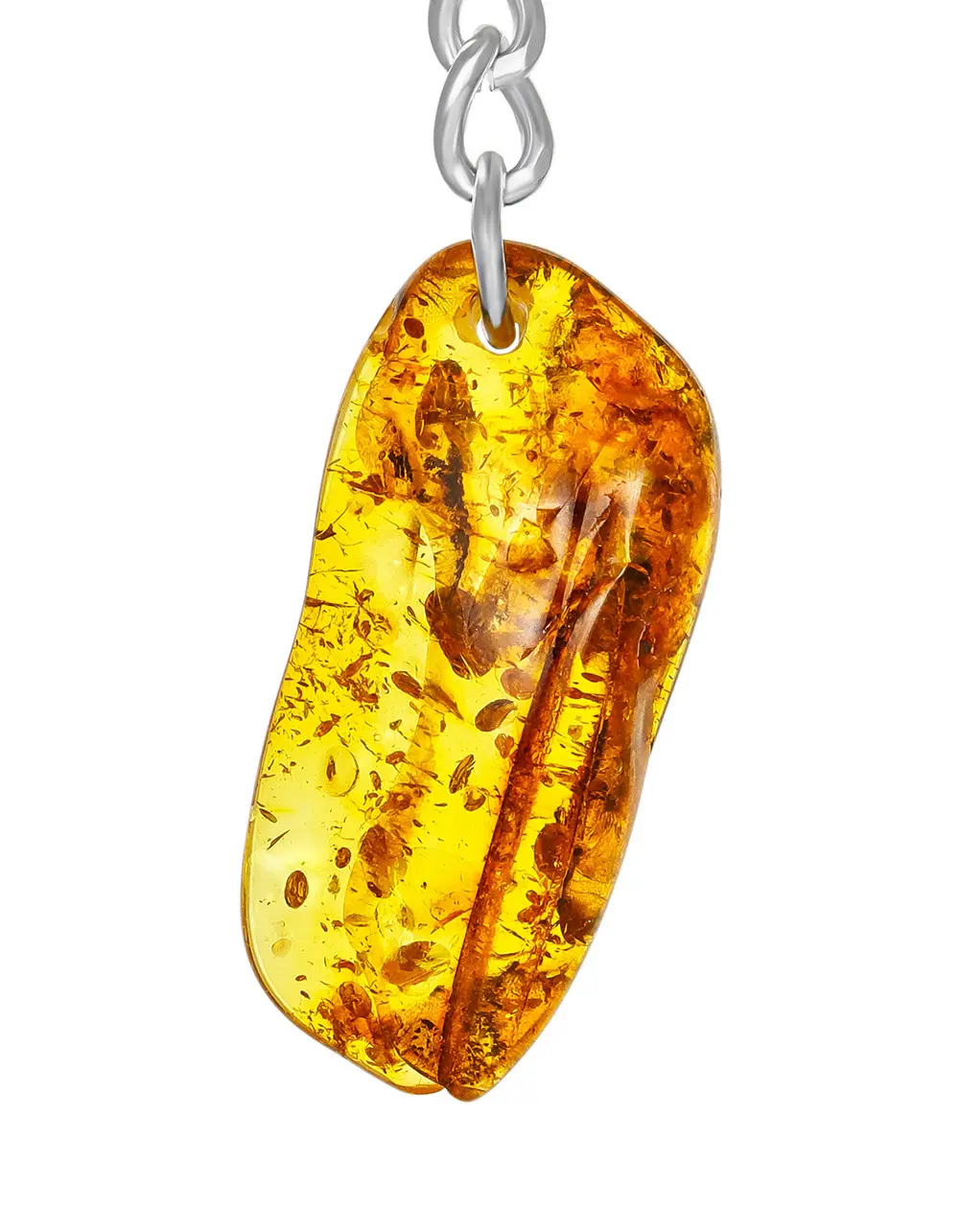 картинка Сувенир-брелок из сияющего кусочка цельного янтаря в онлайн магазине