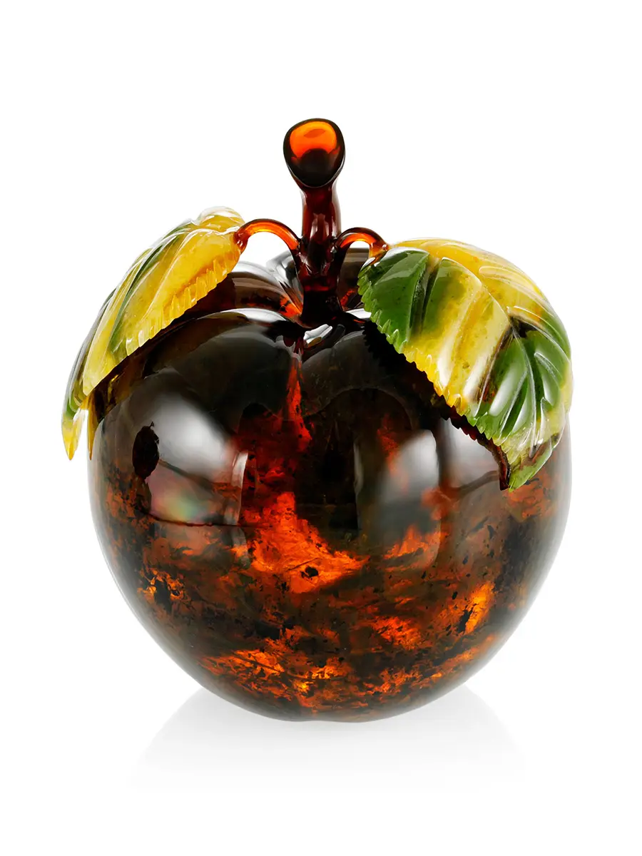 картинка Декоративный сувенир «Яблочко» из натурального формованного янтаря в онлайн магазине
