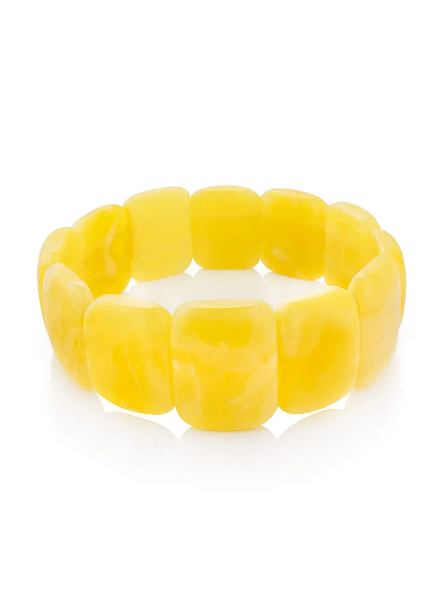 картинка Браслет из натурального цельного янтаря красивого медового цвета в онлайн магазине