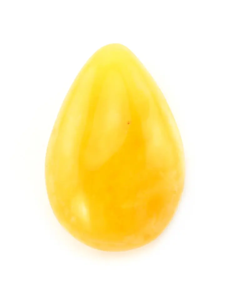 картинка Небольшой сувенирный янтарь в форме капельки насыщенного медового цвета 29x19x9 мм в онлайн магазине